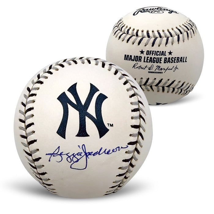Reggie Jackson Autographed Yankees Logo MLB Baseball PROVA-Powers Sports Memorabilia