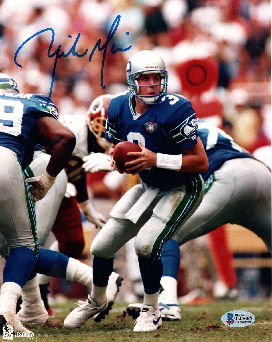 Rick Mirer Autographed Seattle Seahawks 8x10 Photo Beckett Authenticated #2-Powers Sports Memorabilia