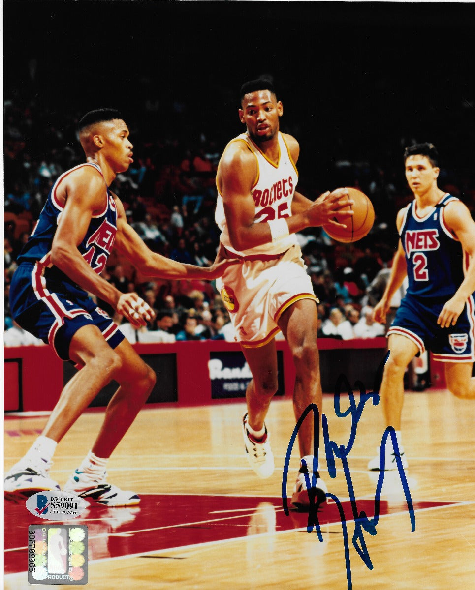 Robert Horry Autographed Houston Rockets 8x10 Photo Beckett Authenticated-Powers Sports Memorabilia