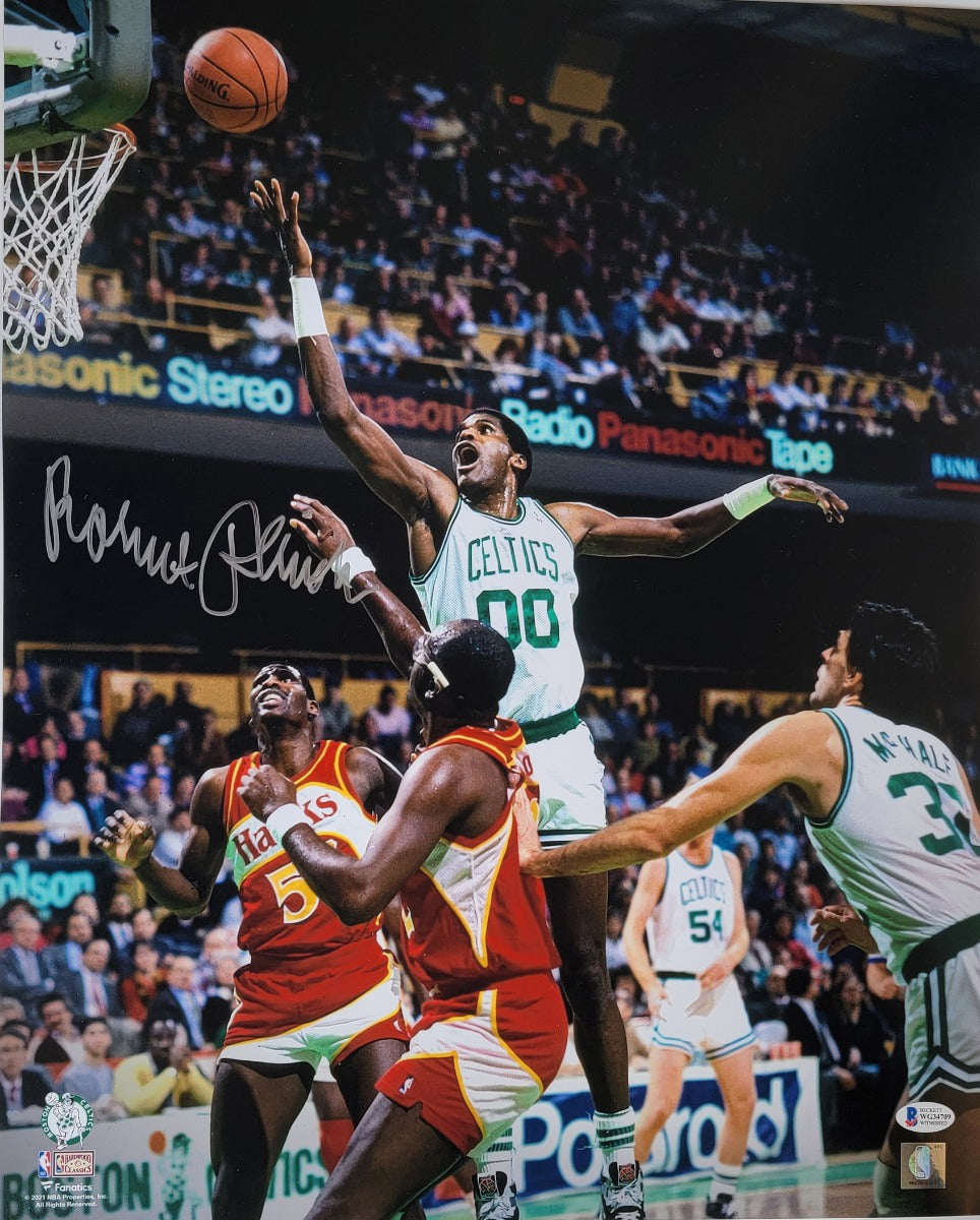 Robert Parish Autographed Boston Celtics 16x20 Photo Beckett Witnessed-Powers Sports Memorabilia