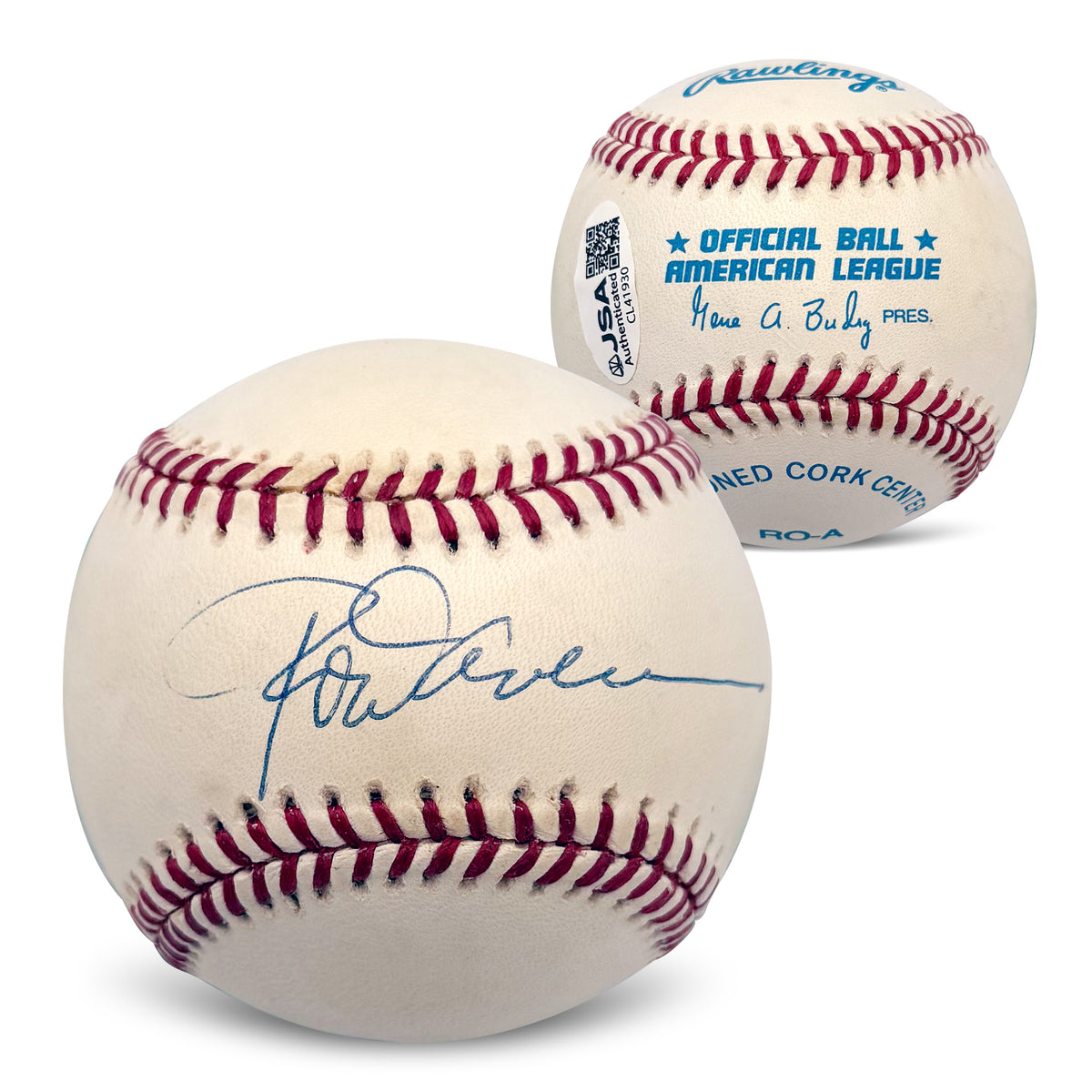 Rod Carew Autographed California Angels Signed American League Baseball With UV Display Case JSA COA CL41930