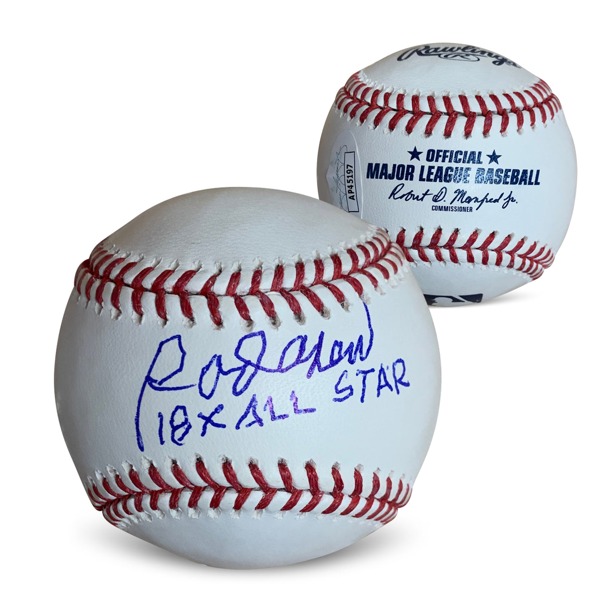 Rod Carew Autographed MLB Signed Baseball 18 x ALL STAR JSA COA With UV Display Case-Powers Sports Memorabilia