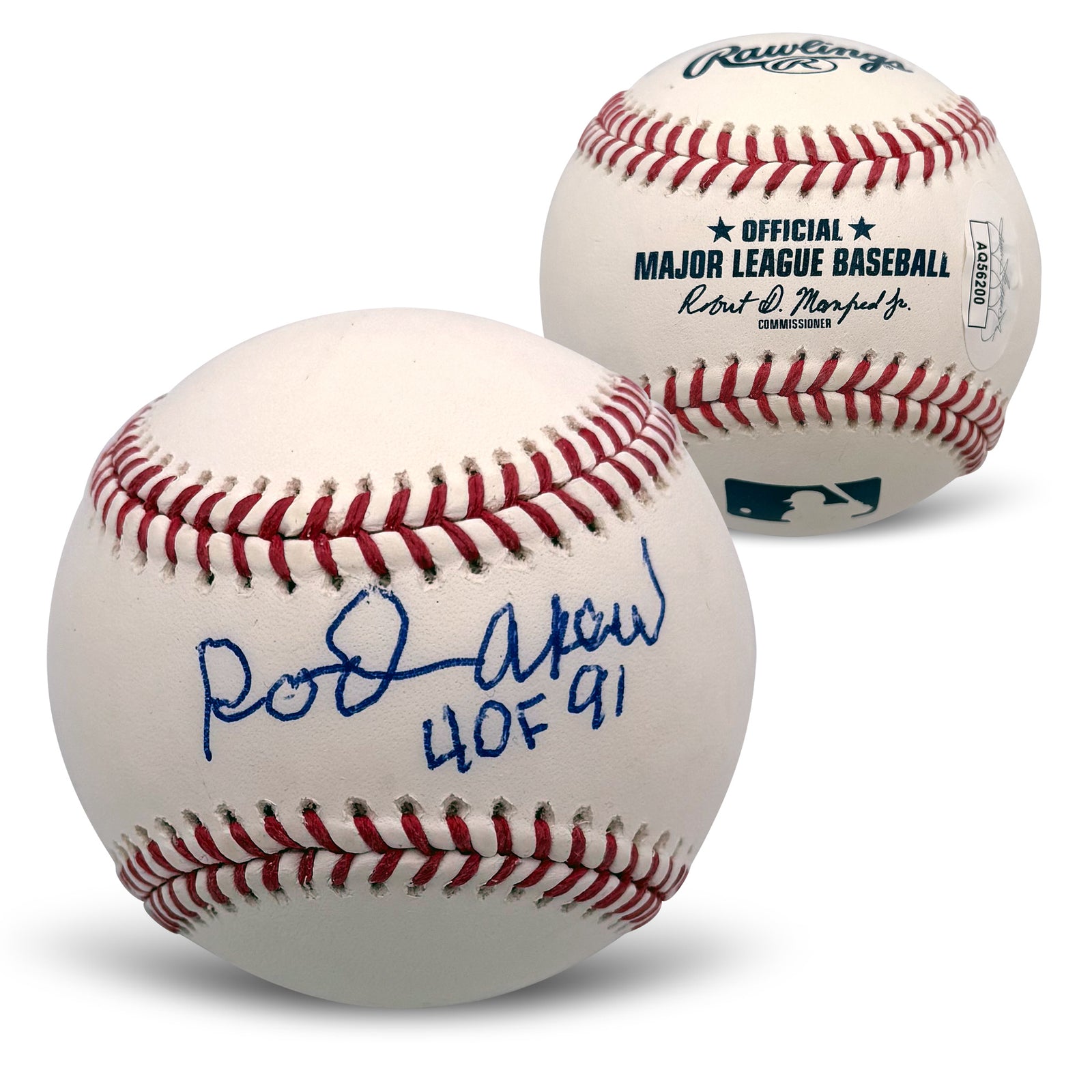 Rod Carew Autographed Angels HOF 91 Signed Baseball JSA-Powers Sports Memorabilia