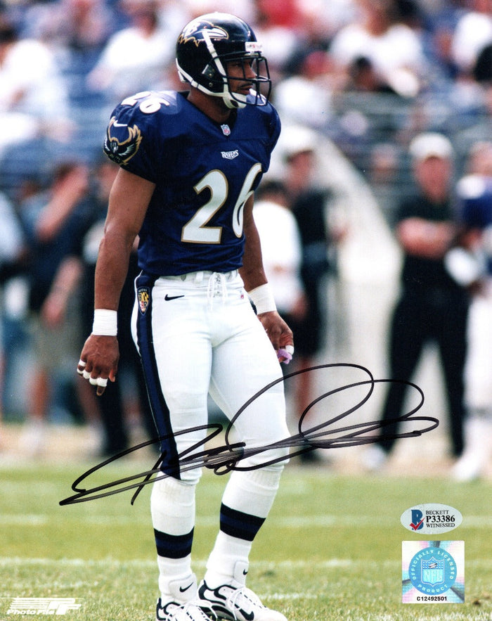 Rod Woodson Signed Baltimore Ravens 8x10 Photo Beckett Witnessed #2-Powers Sports Memorabilia