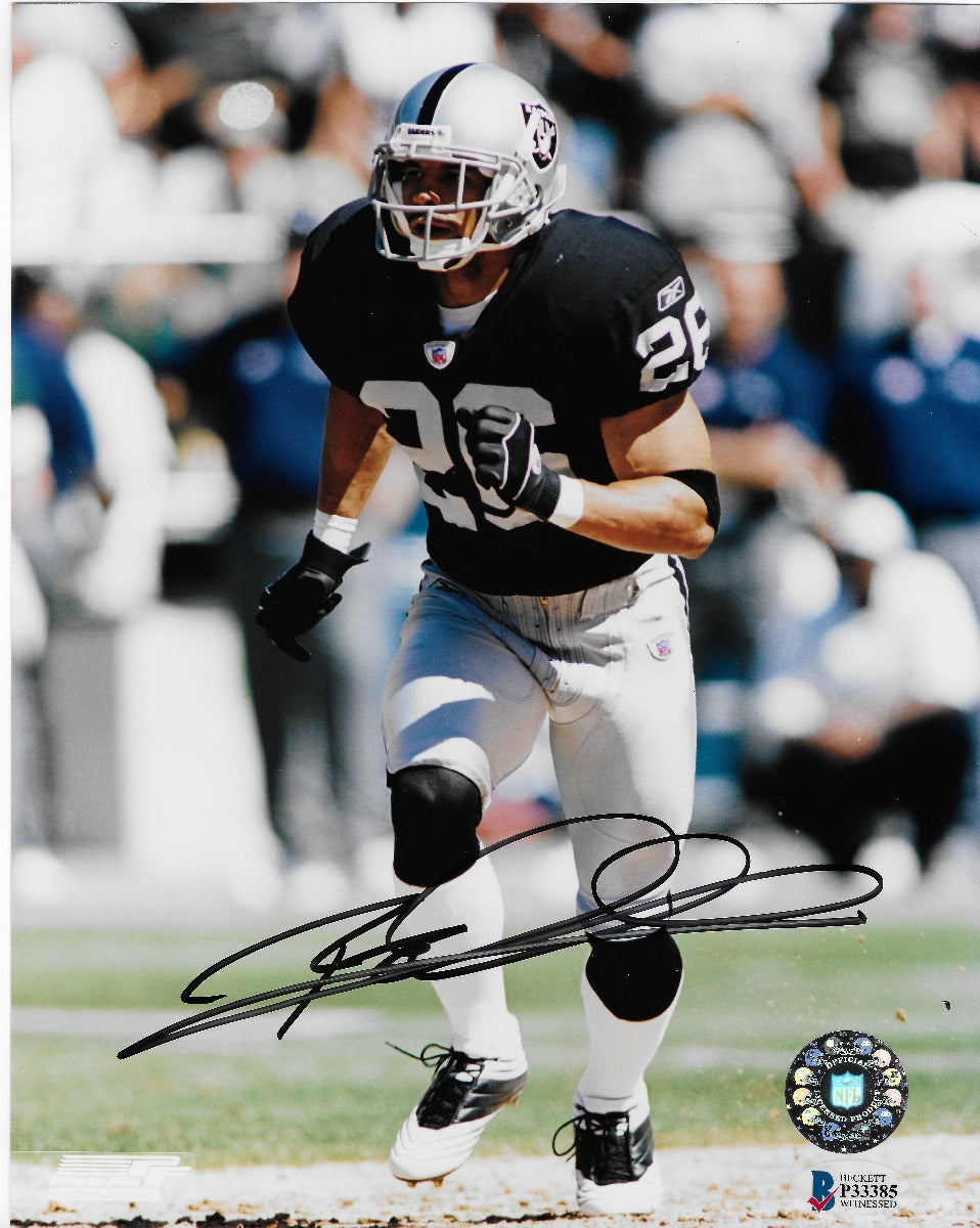 Rod Woodson Autographed Oakland Raiders 8x10 Photo Beckett Authenticated-Powers Sports Memorabilia