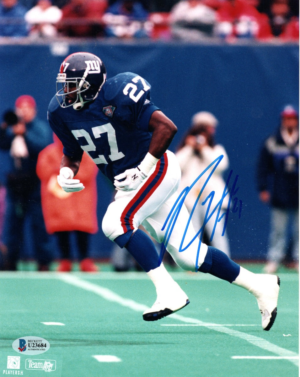 Rodney Hampton Autographed New York Giants 8x10 Photo Beckett Authenticated-Powers Sports Memorabilia