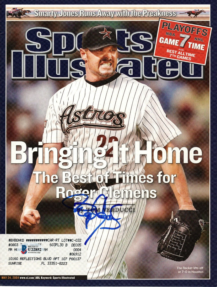 Roger Clemens Autographed Houston Astros Bringing It Home Sports Illustrated 5/24/04 Beckett Authenticated-Powers Sports Memorabilia