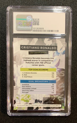 Cristiano Ronaldo 2021 Topps Now UEFA CL 768 Career Goals Soccer Card CSG 10-Powers Sports Memorabilia