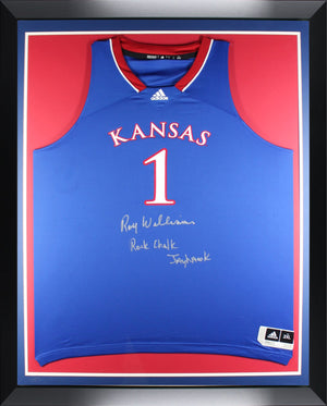 Roy Williams Autographed Kansas Jayhawks KU Signed Adidas Basketball Framed Jersey ROCK CHALK JAYHAWK JSA COA-Powers Sports Memorabilia