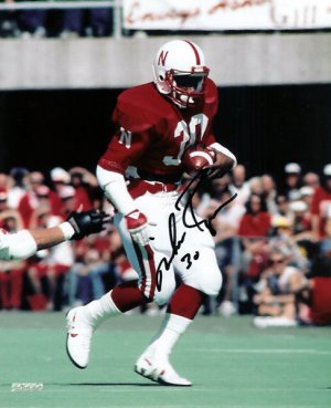 Mike Rozier Autographed Nebraska Cornhuskers 8x10 Photo # 30 (Black sig)-Powers Sports Memorabilia