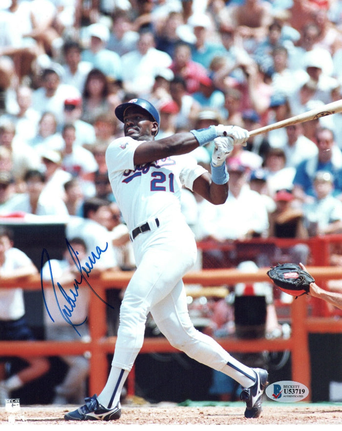 Ruben Sierra Signed Texas Rangers 8x10 Photo - Beckett-Powers Sports Memorabilia