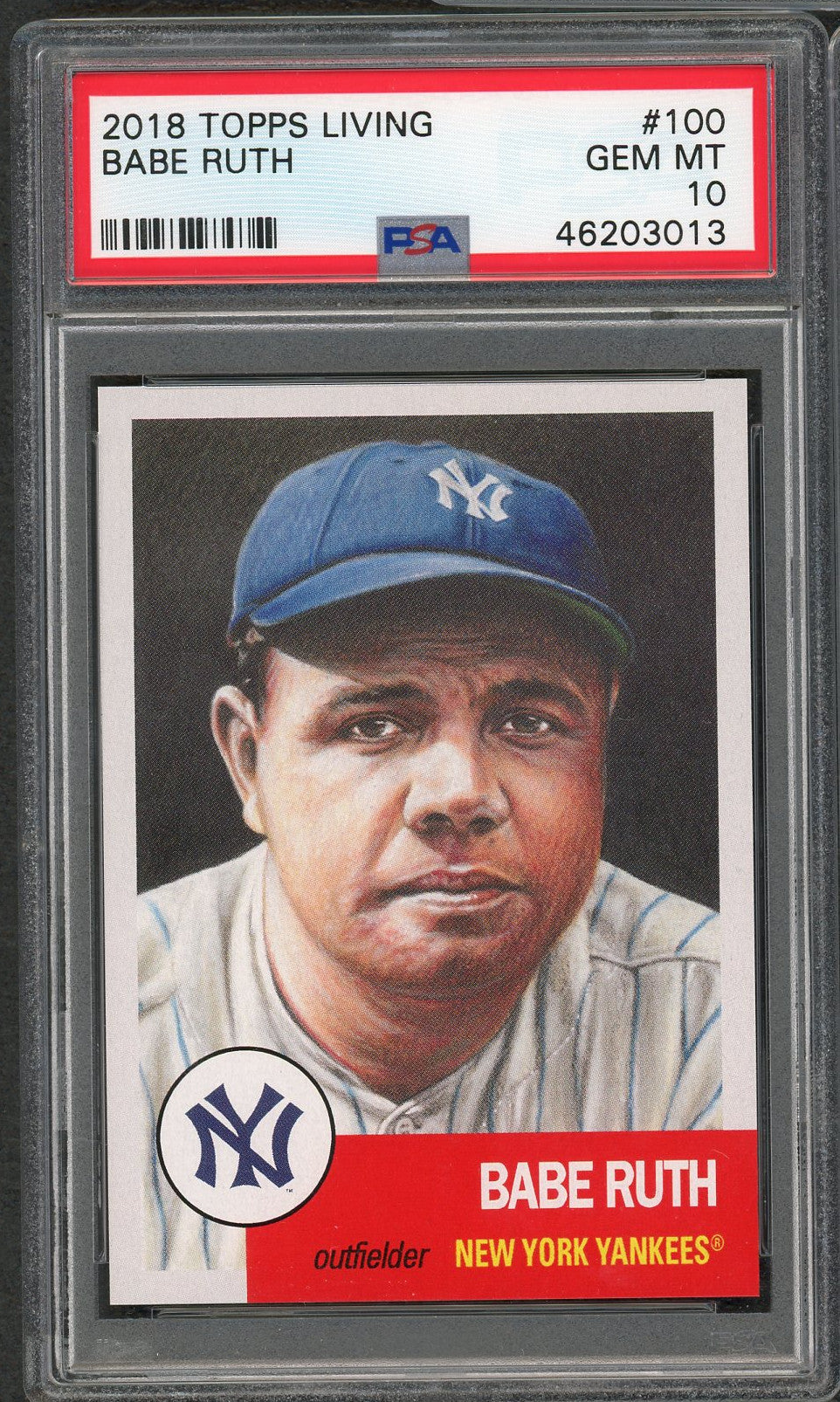 Babe Ruth 2018 Topps Living Baseball Card #100 Graded PSA 10 GEM MINT-Powers Sports Memorabilia
