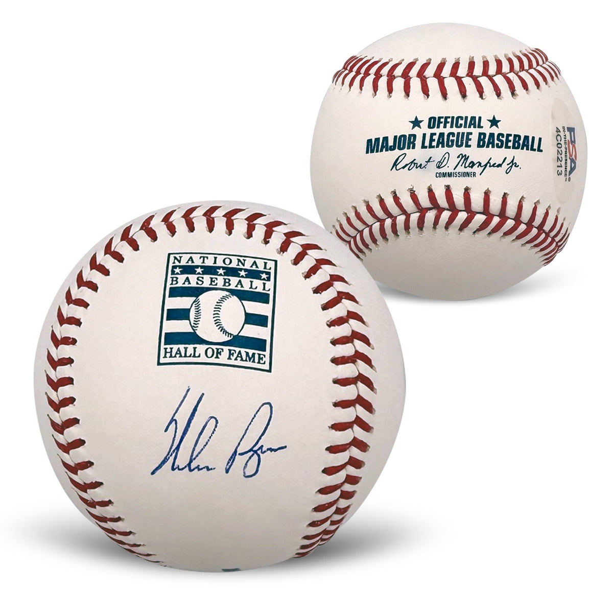 Nolan Ryan Autographed MLB Signed Hall of Fame HOF Baseball PSA Hologram With UV Display Case-Powers Sports Memorabilia