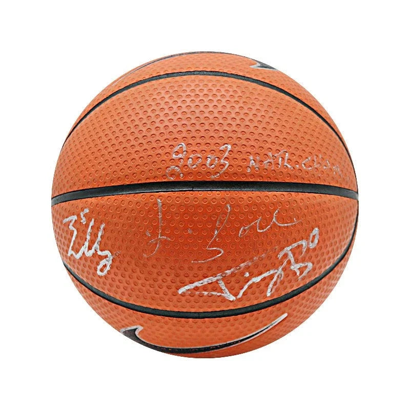 Buddy Boeheim, Jimmy Boeheim and Jim Boeheim Syracuse University Signed and Inscribed "2003 Natl. Champs" Syracuse Nike Hyperelite Basketball-Powers Sports Memorabilia