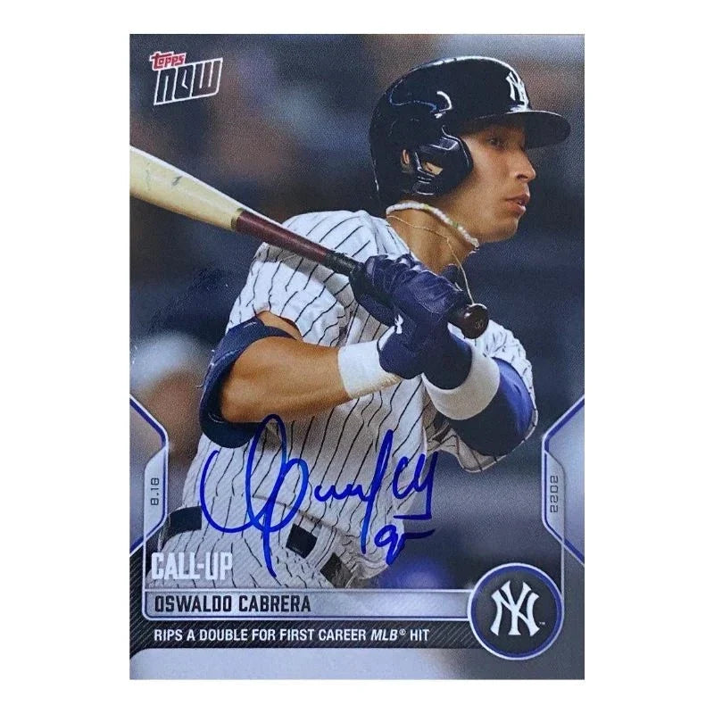 Oswaldo Cabrera New York Yankees Signed 2022 Topps Now #735 Call-Up Card-Powers Sports Memorabilia