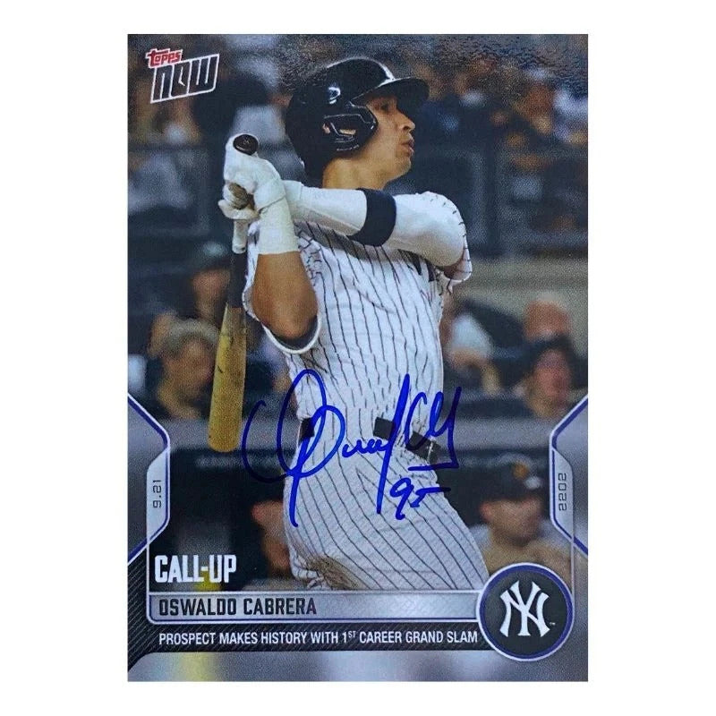 Oswaldo Cabrera New York Yankees Signed 2022 Topps Now #936 Call-Up Card-Powers Sports Memorabilia