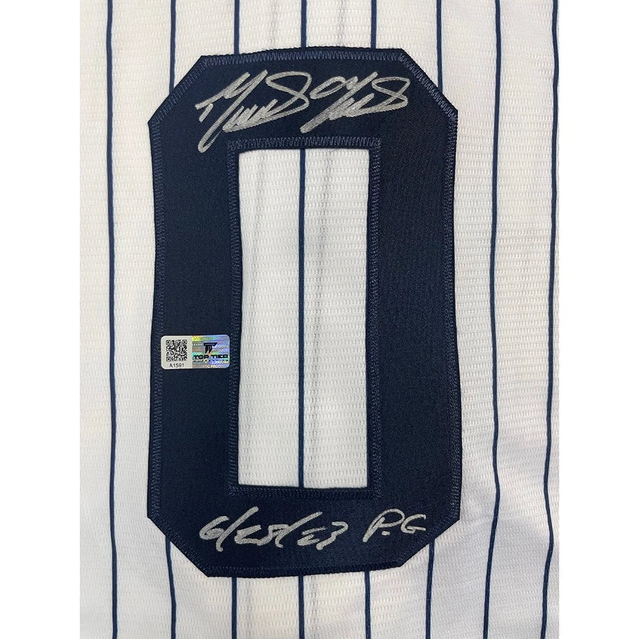 Domingo German New York Yankees Signed & Inscribed "PG 6/28/23" Home Replica Jersey-Powers Sports Memorabilia