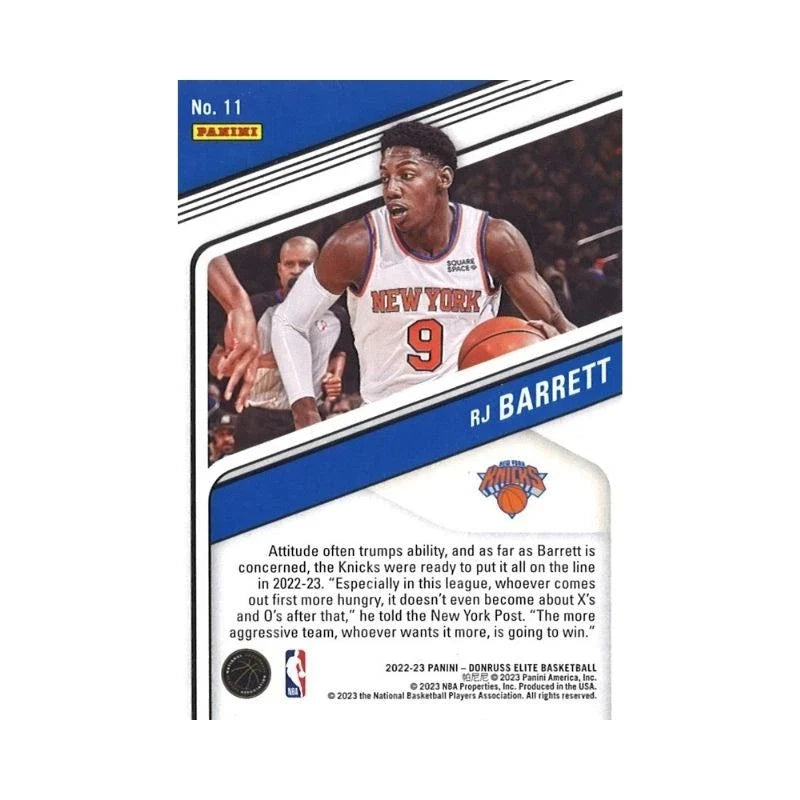 2022-23 Panini Donruss Elite RJ Barrett Autograph-Powers Sports Memorabilia