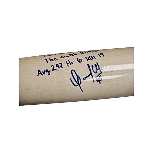 Oswaldo Cabrera New York Yankees Signed 4 Inscription Stat Game Model Marucci Bat-Powers Sports Memorabilia