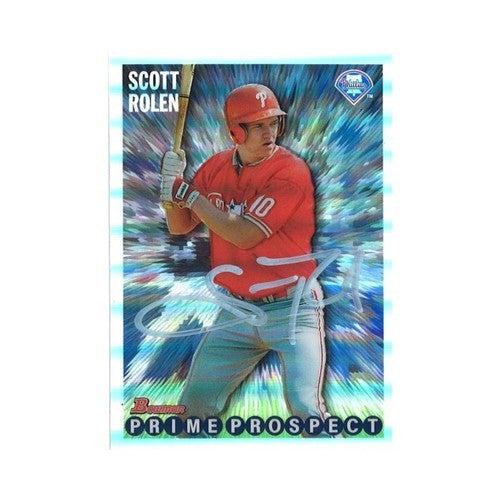 2002 Bowman Chrome Reprints Scott Rolen Refractor Autograph-Powers Sports Memorabilia