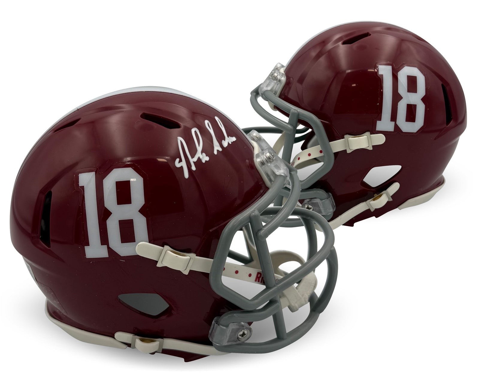 Mini casques de football signés