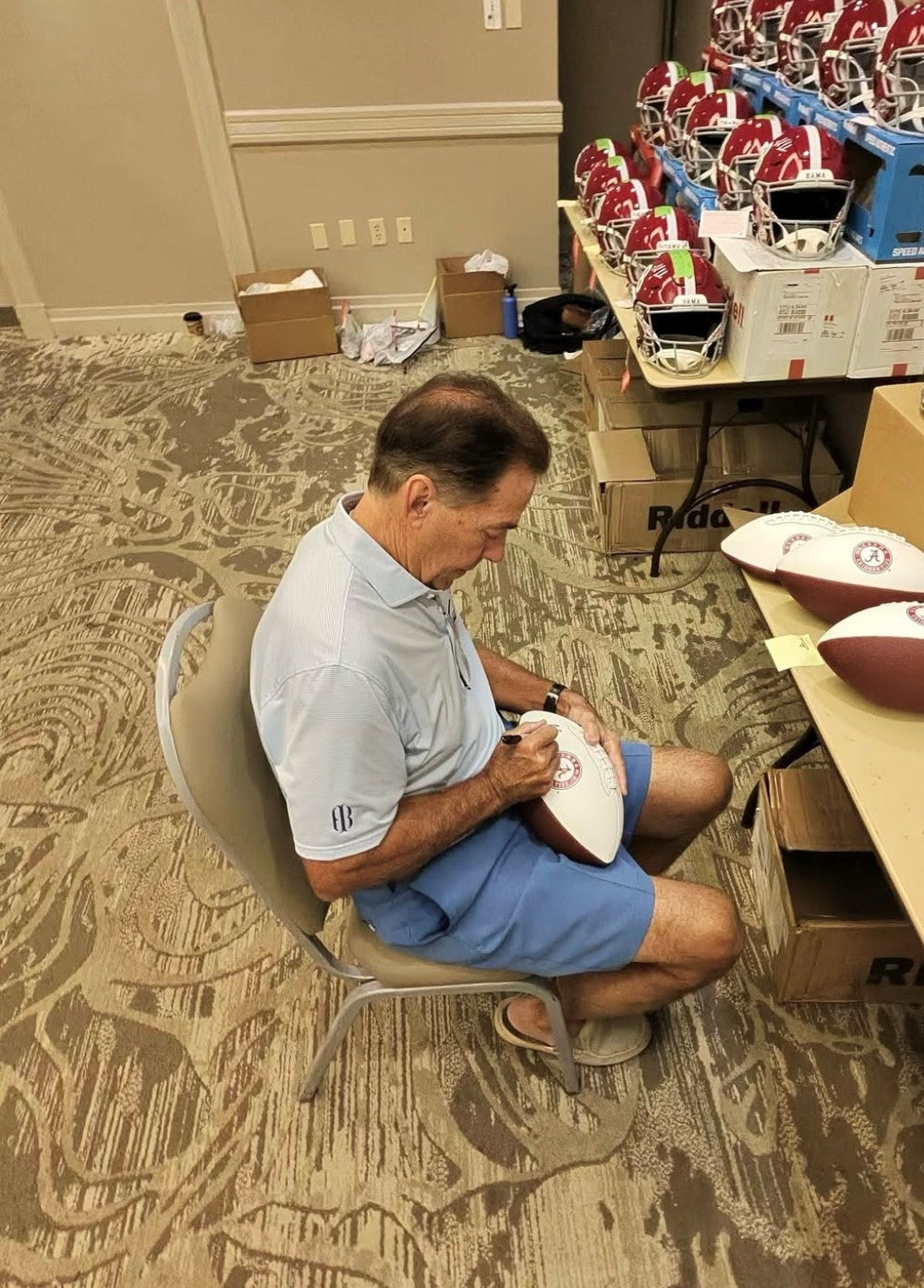 Nick Saban Autograph Signing-Powers Sports Memorabilia