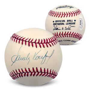 Sandy Koufax Signed Baseball Chase Break – 10 Spots