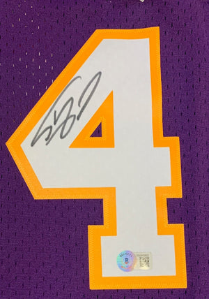 Shaquille O'Neal Autographed Los Angeles Lakers Signed Mitchell and Ness Basketball Jersey Beckett COA Purple-Powers Sports Memorabilia