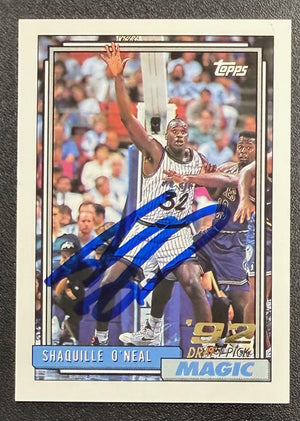 Shaquille O'Neal 1992 Topps Signed Basketball Rookie Card #362 Auto Beckett Witness Cert #4W372636-Powers Sports Memorabilia
