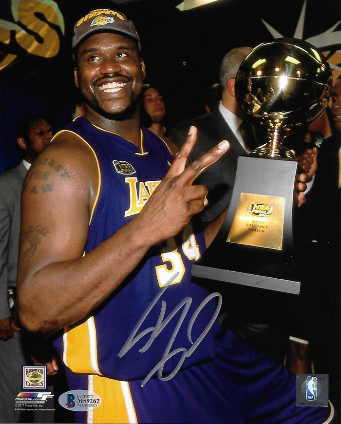 Shaquille O'Neal Signed Los Angeles Lakers NBA Finals MVP 8x10 Photo - Beckett-Powers Sports Memorabilia