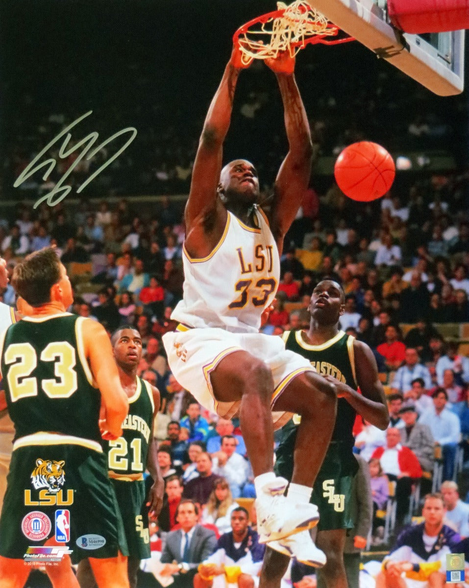 Shaquille O'Neal Autographed LSU Tigers 16x20 Photo Beckett Witnessed-Powers Sports Memorabilia