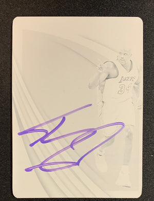 Shaquille O’Neal 2020 Panini Immaculate Signed Printing Plate Card Auto JSA 1/1-Powers Sports Memorabilia