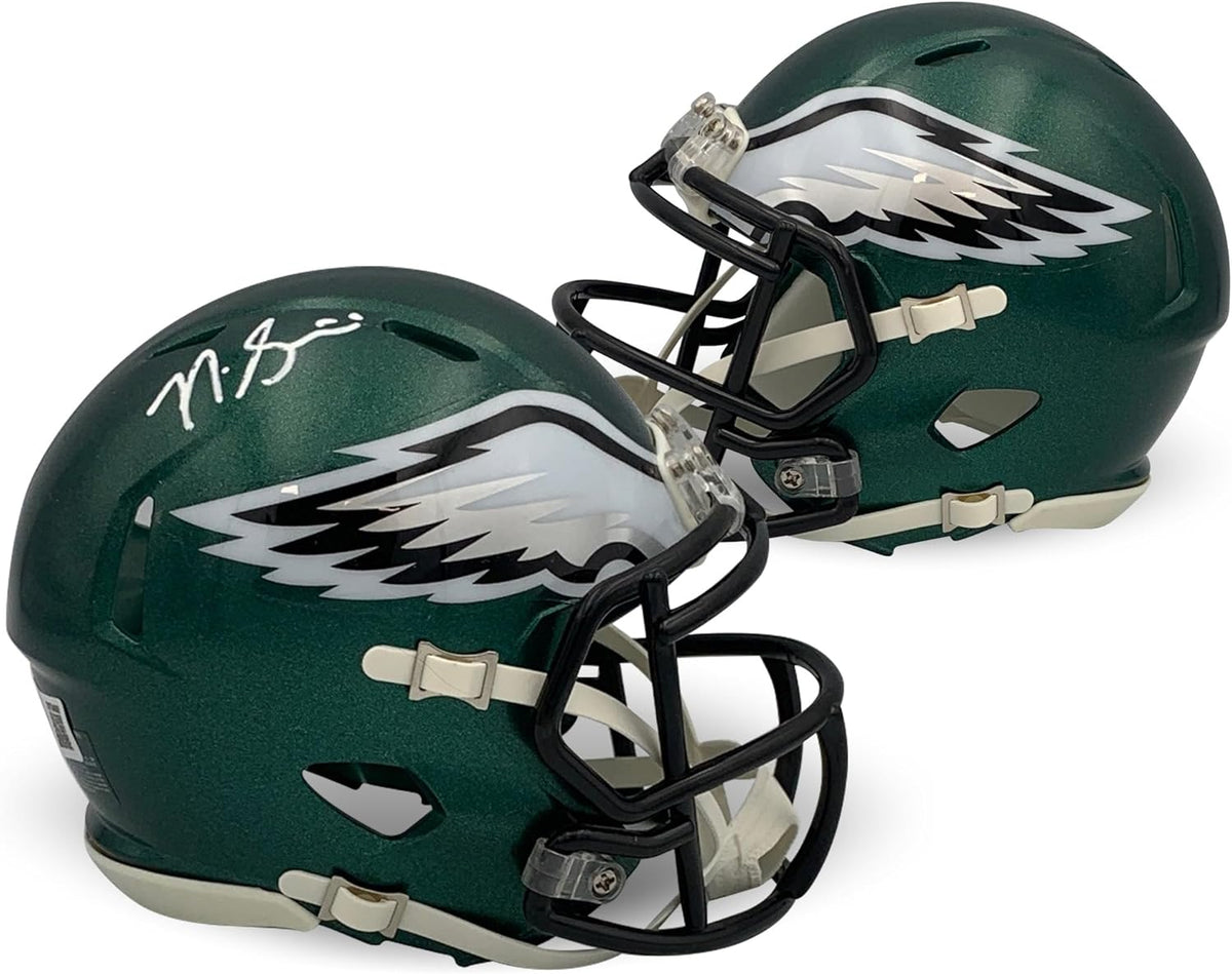 Nick Sirianni Autographed Philadelphia Eagles Signed Football Mini Helmet Beckett COA-Powers Sports Memorabilia