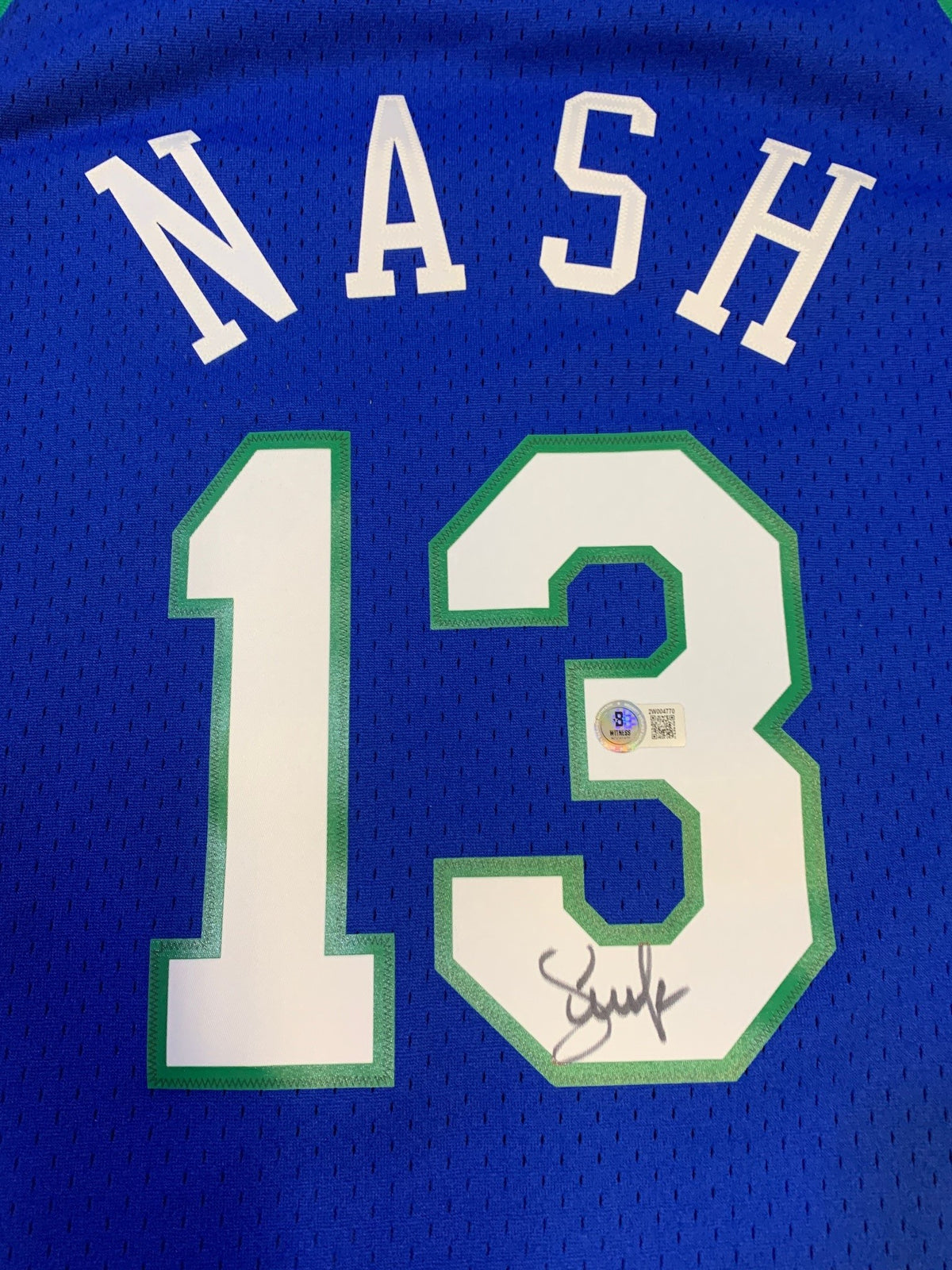 Steve Nash Autographed Dallas Mavericks Mitchell & Ness Swingman Signed Basketball Jersey Beckett COA-Powers Sports Memorabilia