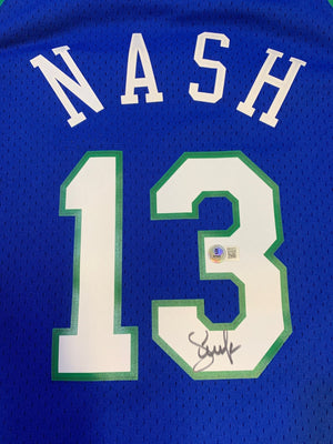 Steve Nash Autographed Dallas Mavericks Mitchell & Ness Swingman Signed Basketball Jersey Beckett COA-Powers Sports Memorabilia