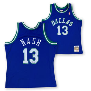 Steve Nash Autographed Dallas Mavericks Mitchell & Ness Swingman Signed Basketball Jersey Beckett COA-Powers Sports Memorabilia