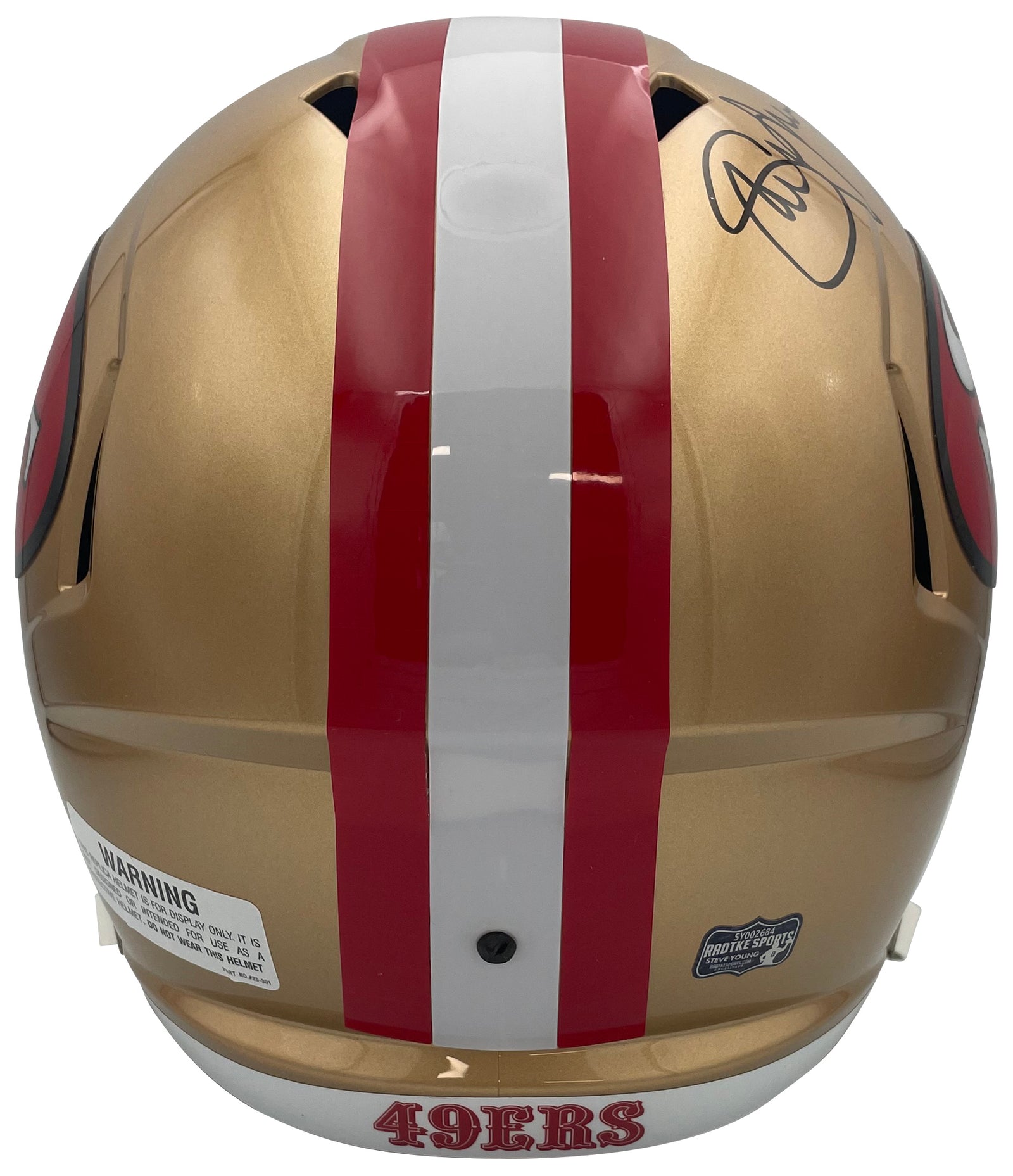Steve Young Autographed San Francisco 49ers Signed Football Full Size Replica Helmet Hall of Fame HOF 2005 Radtke Sports COA-Powers Sports Memorabilia