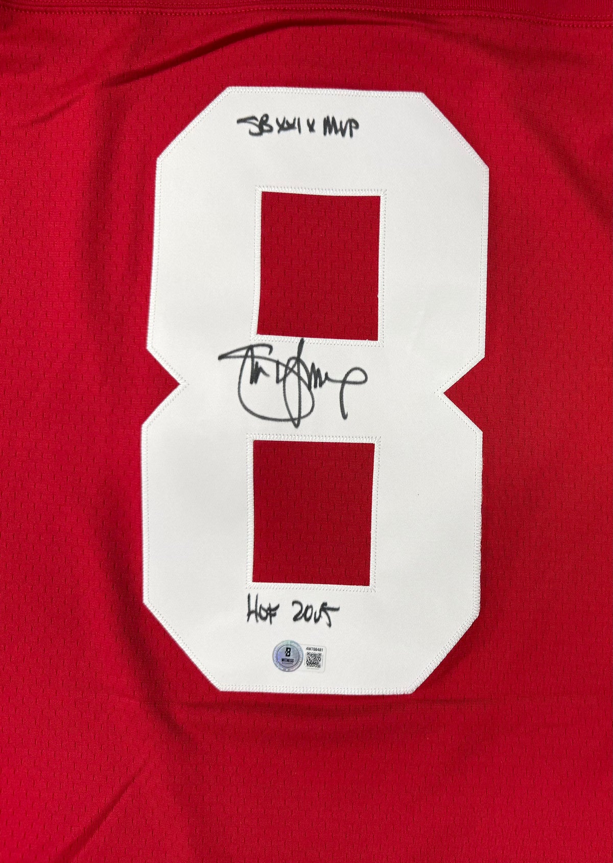 Steve Young Autographed San Francisco 49ers Signed Mitchell & Ness Football Jersey SUPER BOWL XXIX MVP Hall of Fame HOF 2005 Beckett Witness Authenticated-Powers Sports Memorabilia