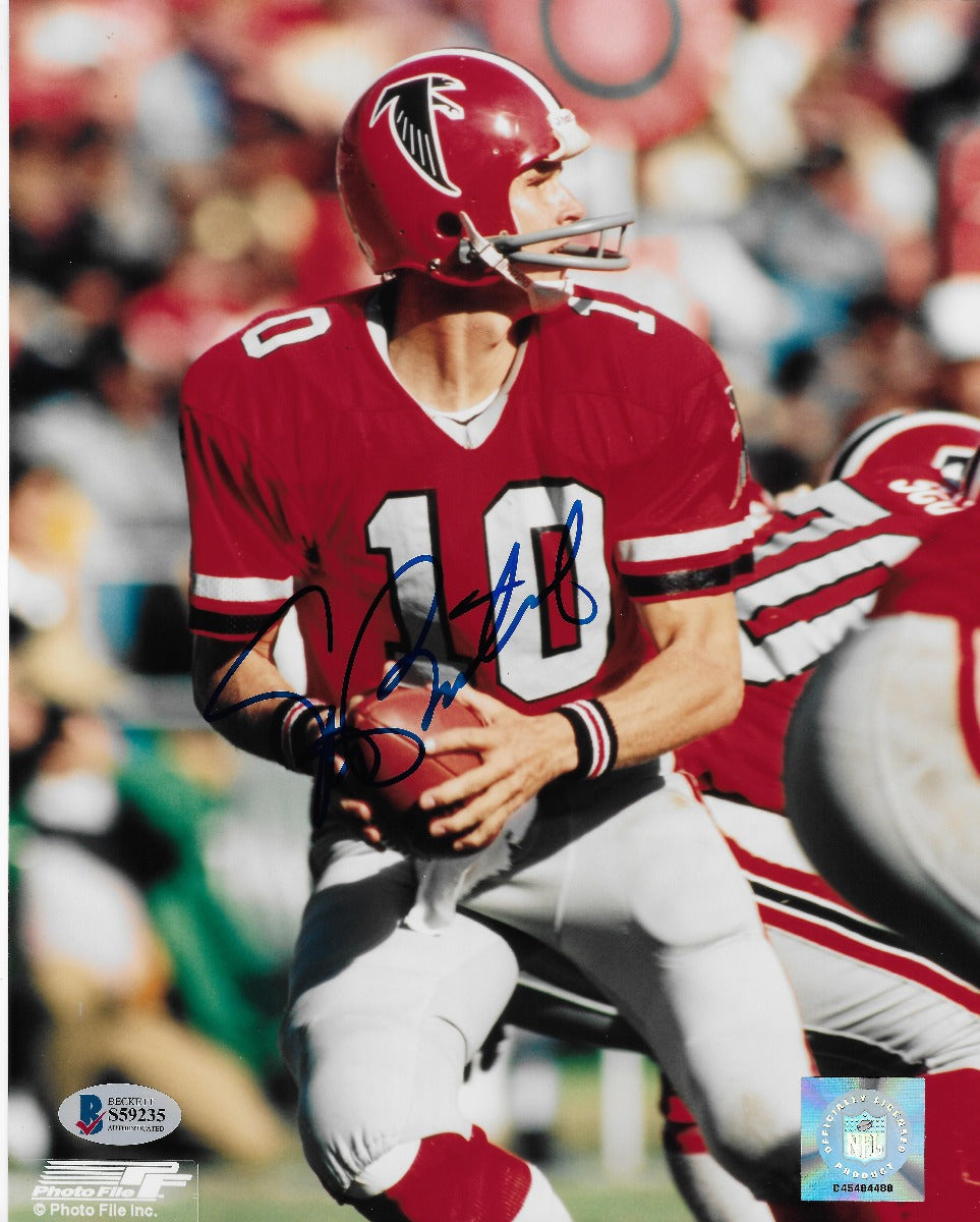 Steve Bartkowski Autographed Atlanta Falcons 8x10 Photo Beckett Authenticated #1-Powers Sports Memorabilia