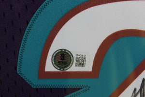 John Stockton Autographed Utah Jazz Mitchell & Ness Purple Swingman Signed Basketball Framed Jersey Beckett COA-Powers Sports Memorabilia