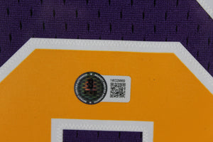 John Stockton Autographed Utah Jazz Mitchell & Ness Purple Throwback Swingman Signed Basketball Framed Jersey Beckett COA-Powers Sports Memorabilia