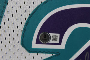 John Stockton Autographed Utah Jazz Mitchell & Ness White Swingman Signed Basketball Framed Jersey Beckett COA-Powers Sports Memorabilia