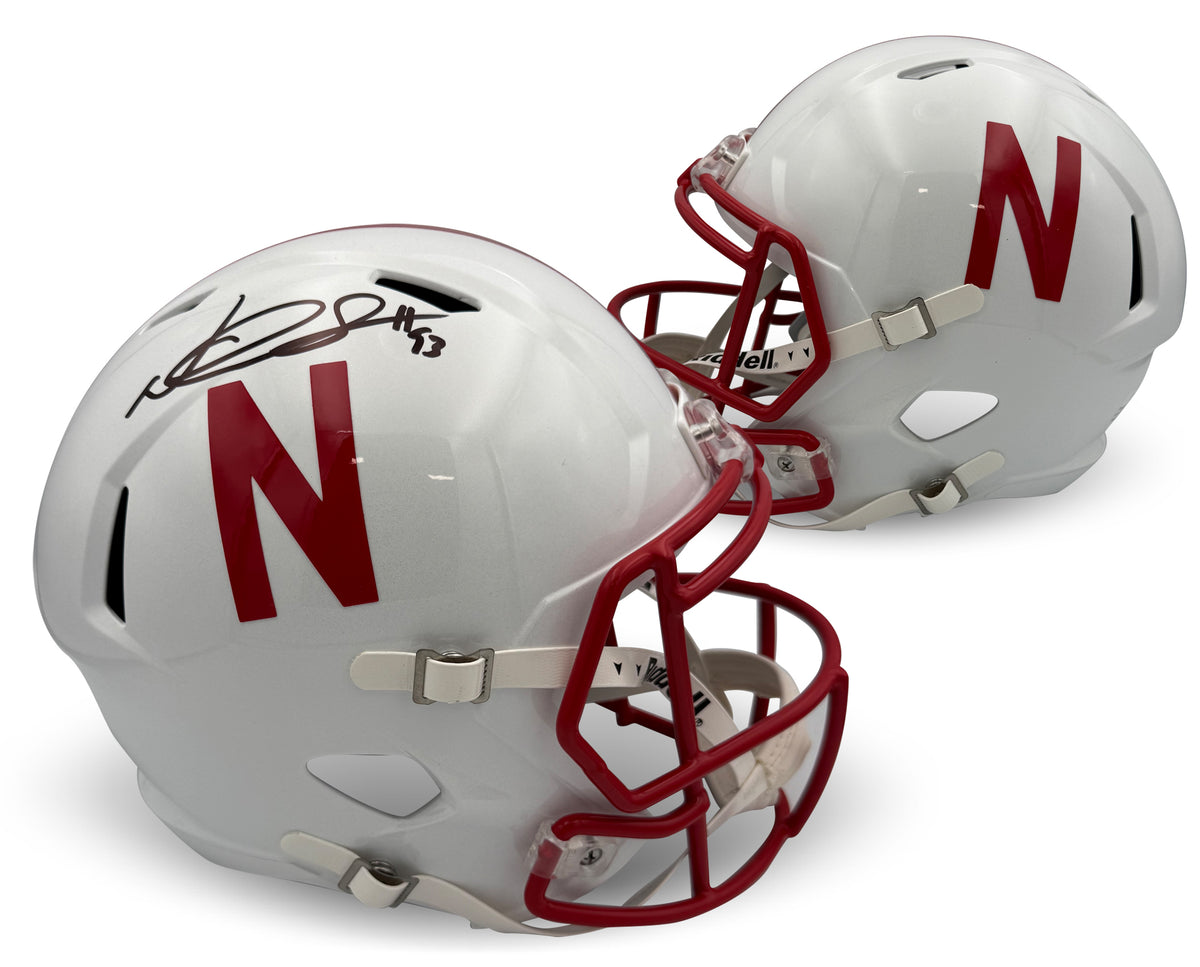 Ndamukong Suh Autographed Nebraska Cornhuskers Signed Football Full Size Replica Helmet Beckett COA-Powers Sports Memorabilia