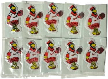 Fredbird St. Louis Cardinals Mascot 1980's Puffy Sticker- Lot of 10 -BRAND NEW-Powers Sports Memorabilia