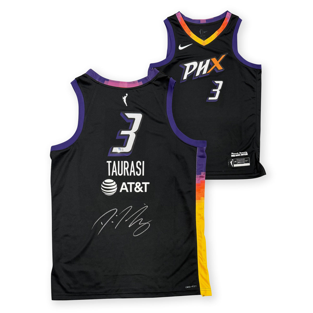 Diana Taurasi Autographed Phoenix Mercury Signed Nike Black Rebel Basketball Jersey Beckett COA-Powers Sports Memorabilia
