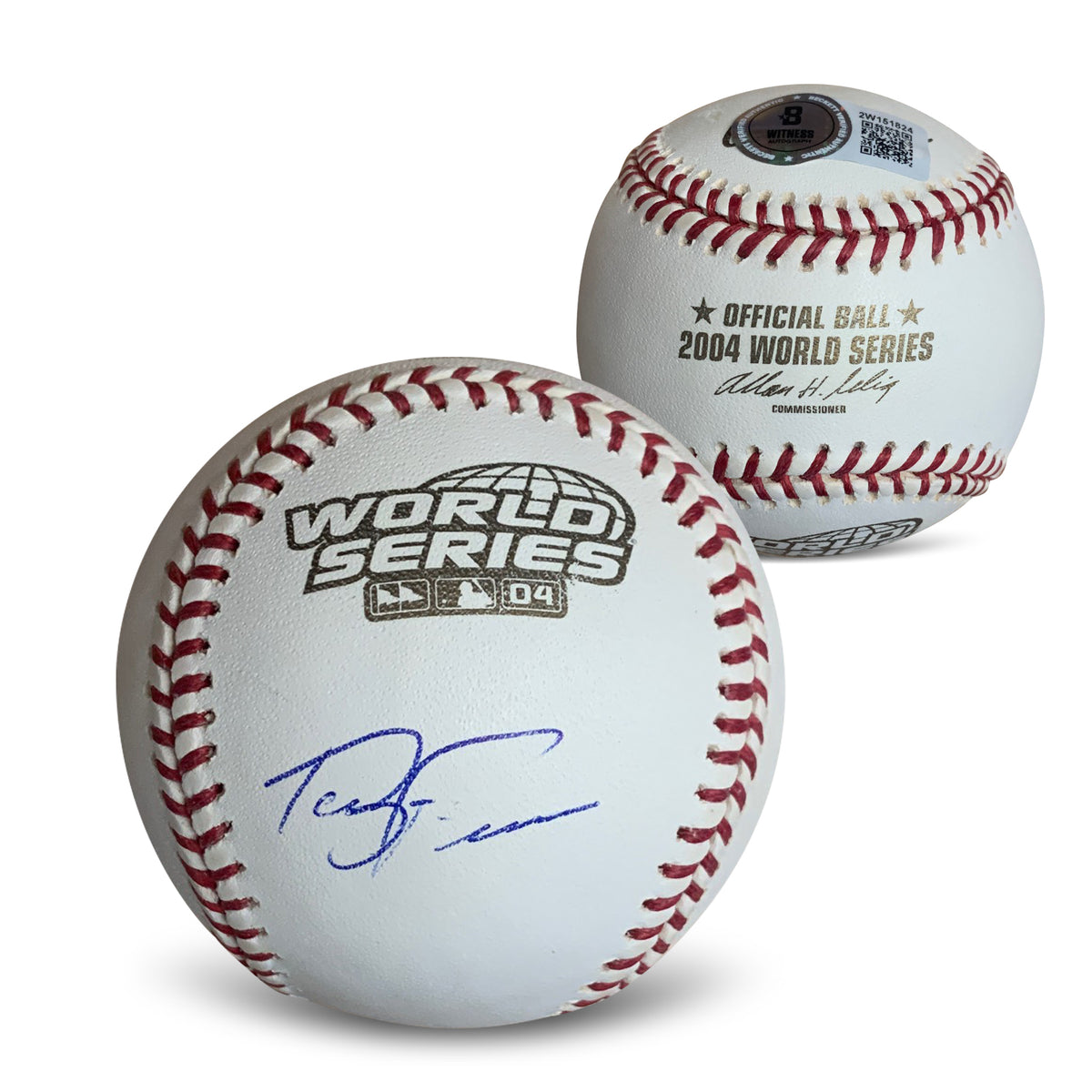 Terry Francona Autographed 2004 World Series Signed Baseball Beckett COA With UV Display Case-Powers Sports Memorabilia