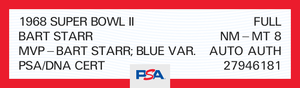 Ticket-card Gradings-Powers Sports Memorabilia