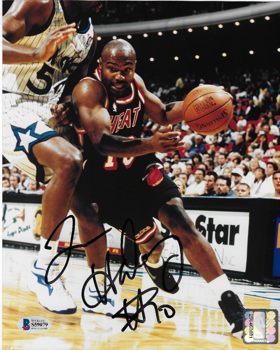 Tim Hardaway Autographed Miami Heat 8x10 Photo Beckett Authenticated #2-Powers Sports Memorabilia