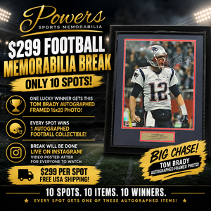 $299 Football Memorabilia Break – Tom Brady Chase