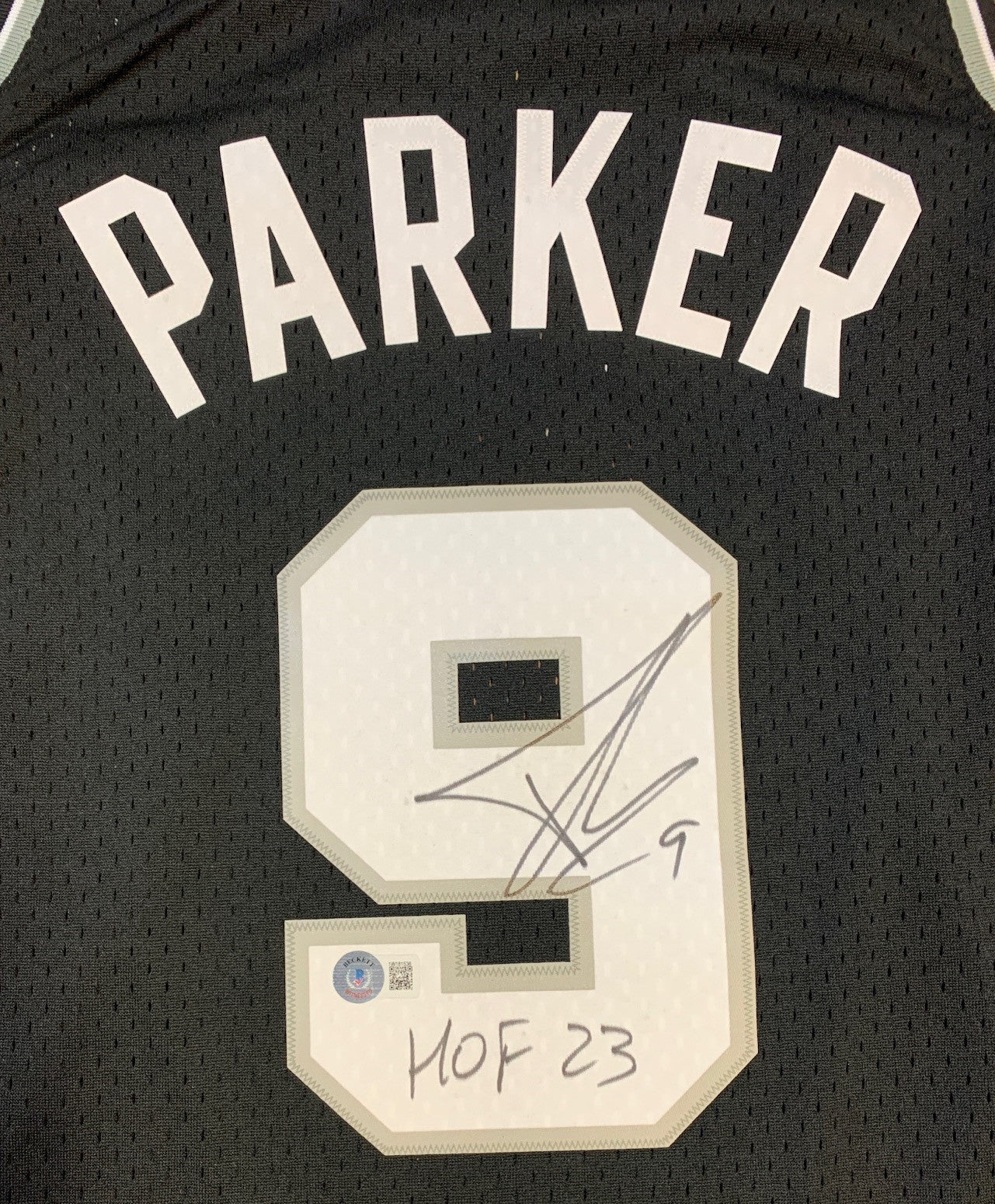 Tony Parker Autographed San Antonio Spurs Signed Basketball Swingman Mitchell & Ness Jersey Hall of Fame HOF 2023 Beckett COA-Powers Sports Memorabilia